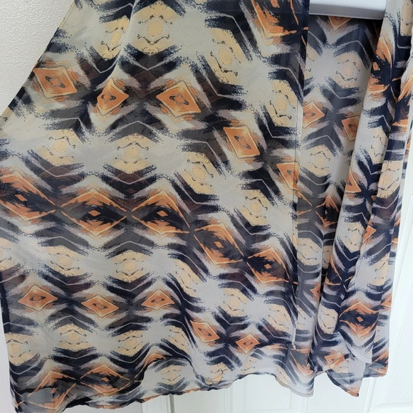 Roffe Accessories Lightweight Kimono Robe Swim Cover Up Multicolor Print 1 Size - Picture 3 of 9